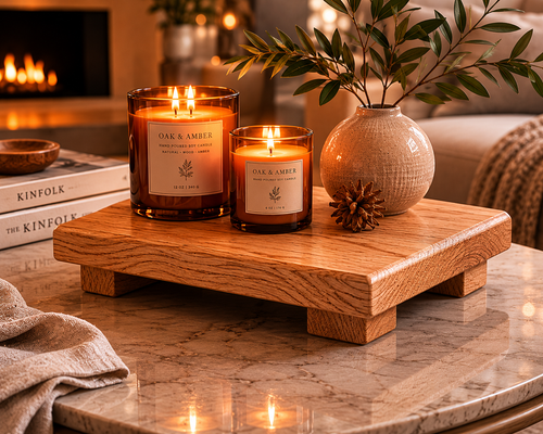 Bespoke White Oak Candle Platform – Deposit